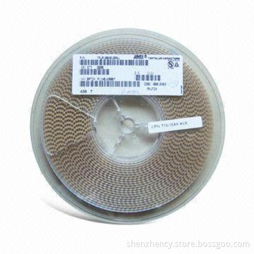 Tantalum Capacitor with Rated Voltages of 4 to 50V and Lifespan of 2,000 Hours